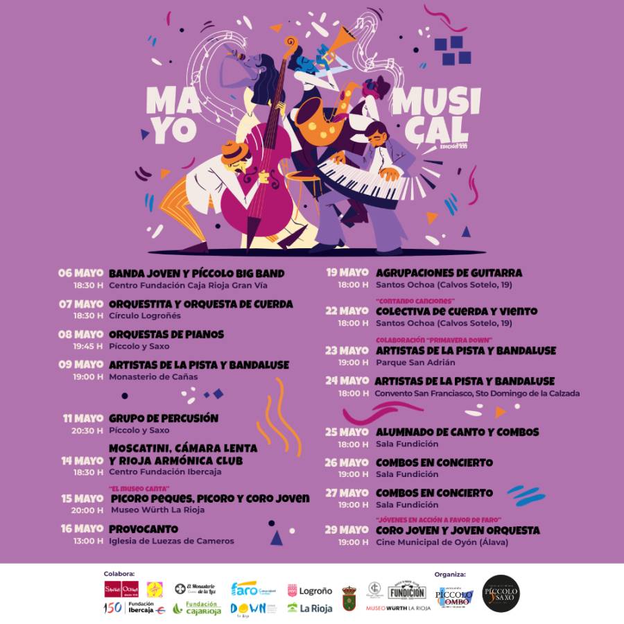 Cartel Mayo Musical Cuadrado